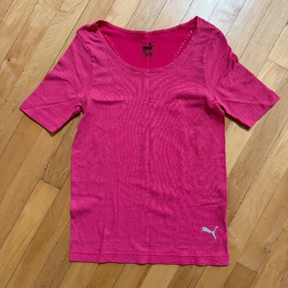 EUC Pink Puma Athletic Short Sleeve Top Size XS - Picture 1 of 5